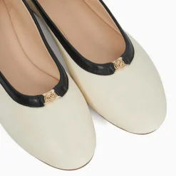 Hot DUNE LONDON Honestly Monogrammed Logo Trim Ballet Flats