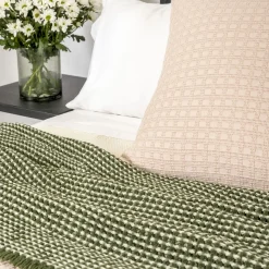 Honeycomb Throw Olive