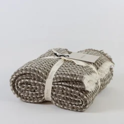 Discount KARLA BREE Honeycomb Throw Taupe