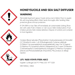 Honeysuckle & Sea Salt Diffuser Refill 100ml