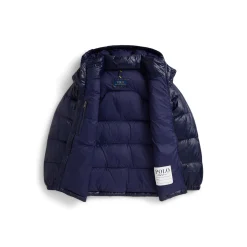 Discount POLO RALPH LAUREN Hooded Pony Logo Glossed Down Jacket 6-14 Years