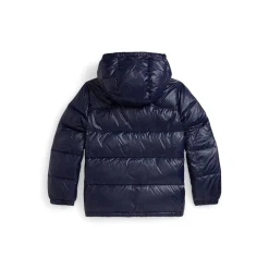 Discount POLO RALPH LAUREN Hooded Pony Logo Glossed Down Jacket 6-14 Years