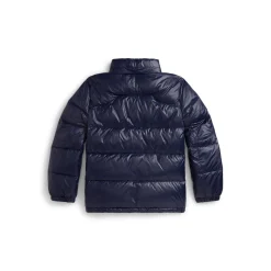 Discount POLO RALPH LAUREN Hooded Pony Logo Glossed Down Jacket 6-14 Years