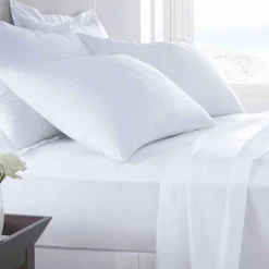 Hotel 400 Thread Count Egyptian Cotton Sateen Fitted Sheet White