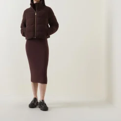 Hudson Logo Padded Velvet Jacket