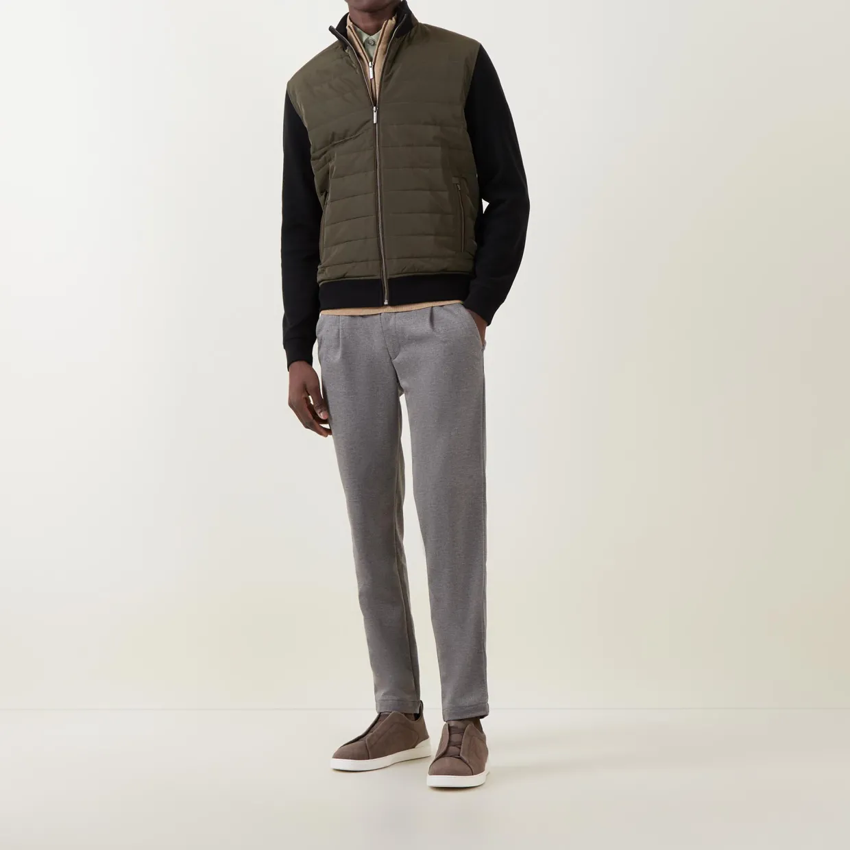 Hybrid Quilted Sweatshirt