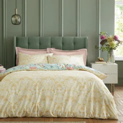 Hydrangea Art Deco Duvet Set Soft Green