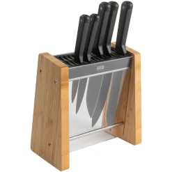 ICED Bamboo Six-Piece Knife Block Set