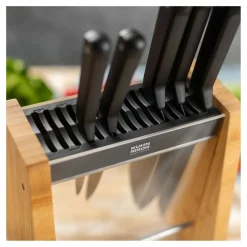 ICED Bamboo Six-Piece Knife Block Set