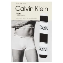 Clearance CALVIN KLEIN Icon Stretch Low-Rise Trunks Three-Pack
