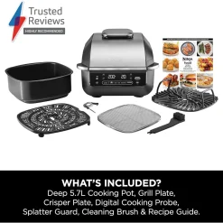 Fashion NINJA 5-in-1 Grill & Air Fryer 5.7L