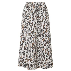 Ingina Leopard Print Flared Skirt