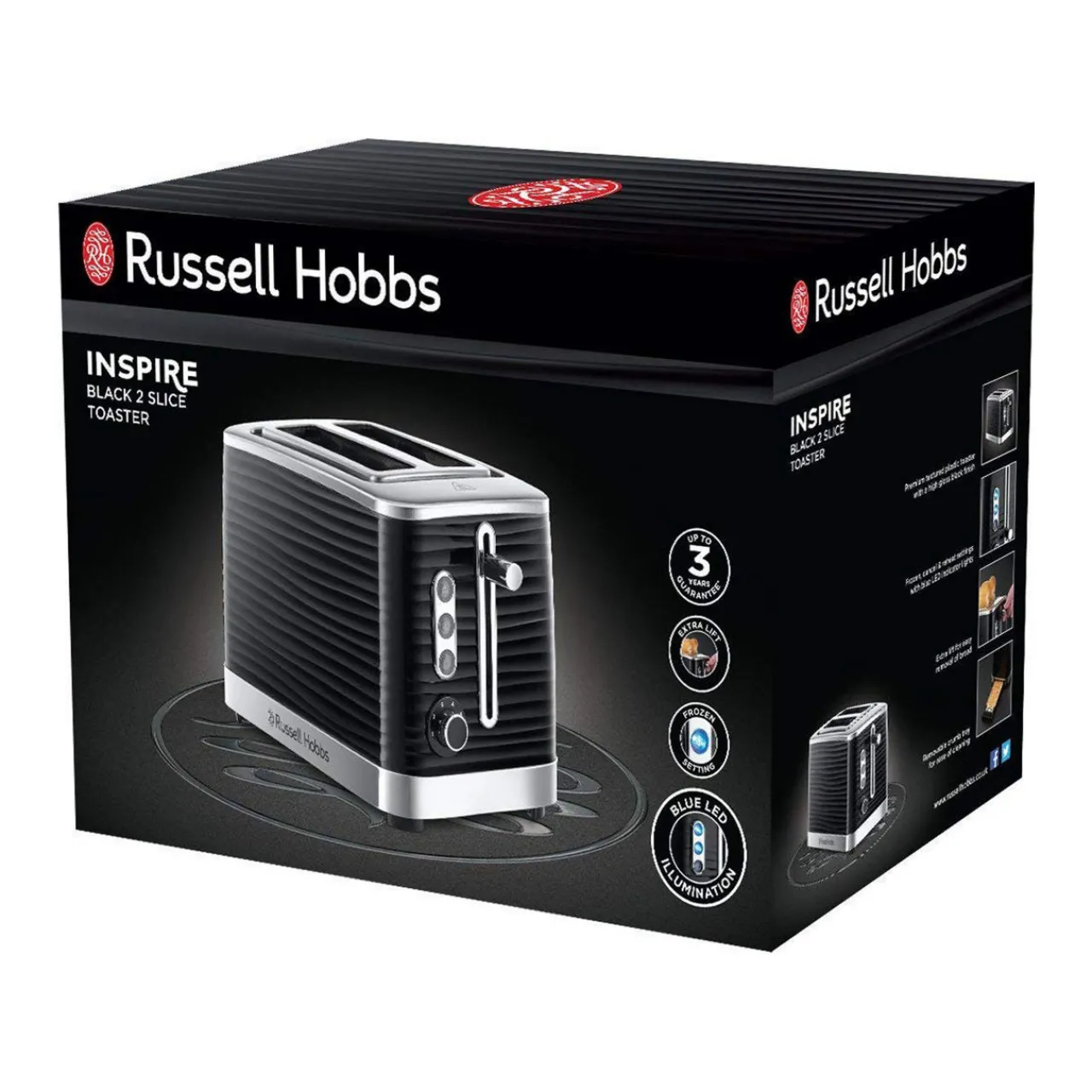 Sale RUSSELL HOBBS Inspire High Gloss Two Slice Toaster