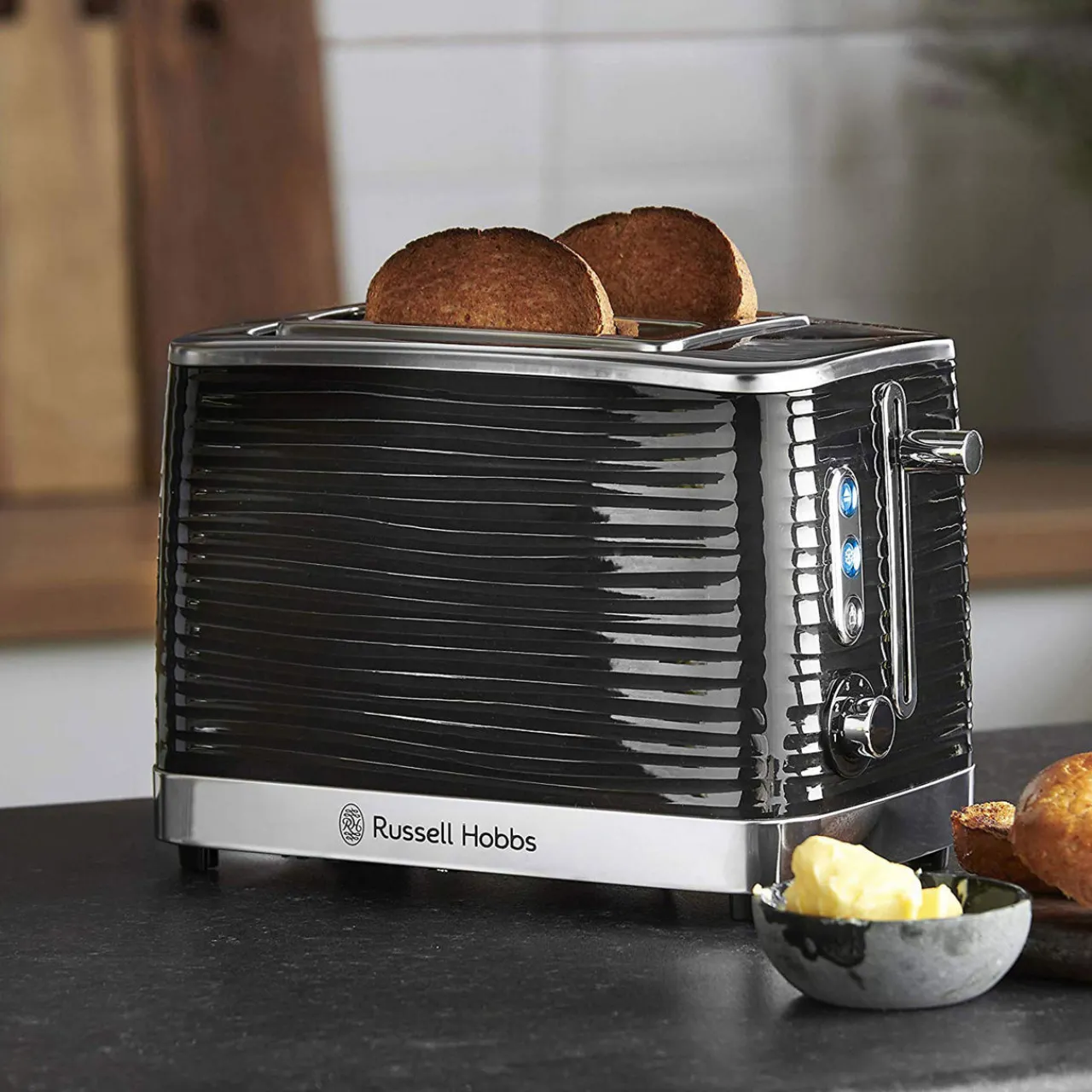 Sale RUSSELL HOBBS Inspire High Gloss Two Slice Toaster