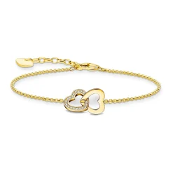 Intertwined Heart Pendant Bracelet