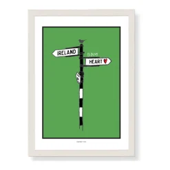 Outlet CLOVER RUA Ireland Roadsign Framed Print