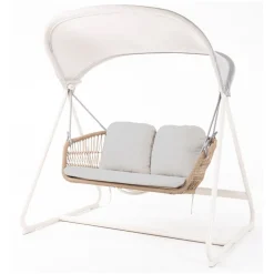 Clearance CASEYS FURNITURE Irvington Garden Double Swing Ivory White Coconut