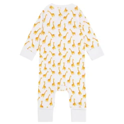 Online BABYBOO Ivory Giraffes Organic Cotton ZippyBoo Suit