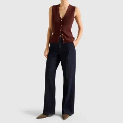 Ivy Pointelle Knitted Waistcoat