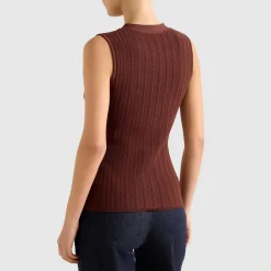 Ivy Pointelle Knitted Waistcoat