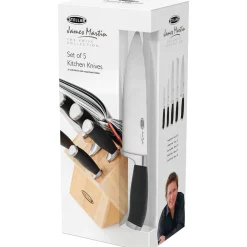 Hot STELLAR James Martin IJ Five-Piece Knife Block Set