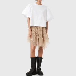 Clearance ALLSAINTS Jayde Asymmetric Tulle Mini Skirt