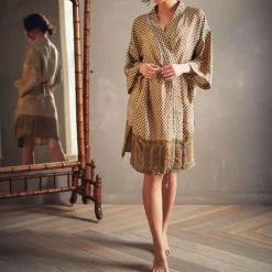 Clearance RITUALS Jaypur Saree Kimono Green Flower