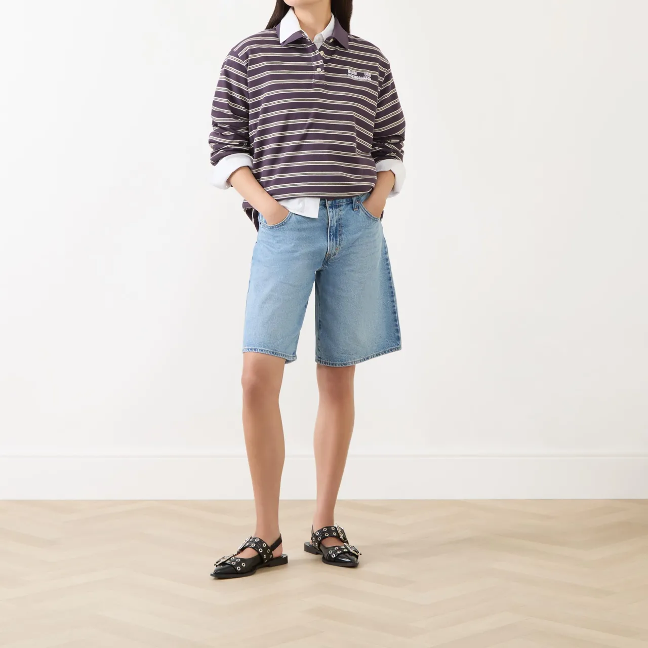 Online BAUM UND PFERDGARTEN Jeanne Logo Stripe Polo Shirt