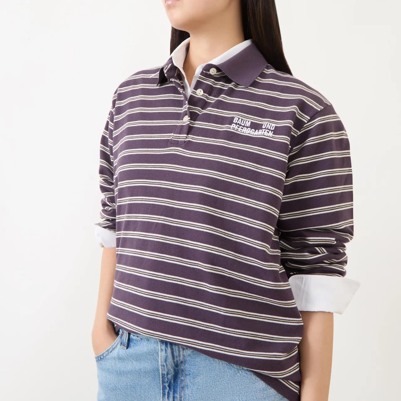 Online BAUM UND PFERDGARTEN Jeanne Logo Stripe Polo Shirt