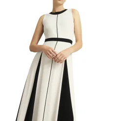 Fashion HOBBS Jenn Two-Tone Pleated Dress