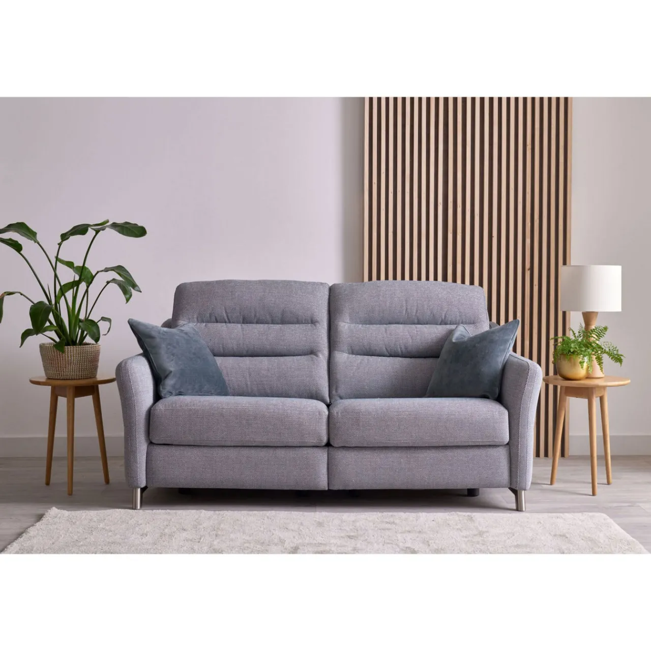 Fashion CASEYS FURNITURE Jesper 3-Seater Double Power Recliner Blue