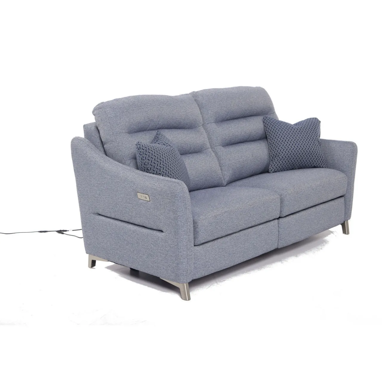 Fashion CASEYS FURNITURE Jesper 3-Seater Double Power Recliner Blue