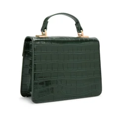 Jessica Croc-Embossed Crossbody Bag