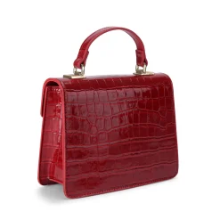 Jessica Croc-Embossed Top Handle Bag