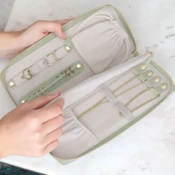 Jewellery Roll Sage Green