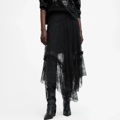 Best ALLSAINTS Josie Asymmetric Lace Skirt