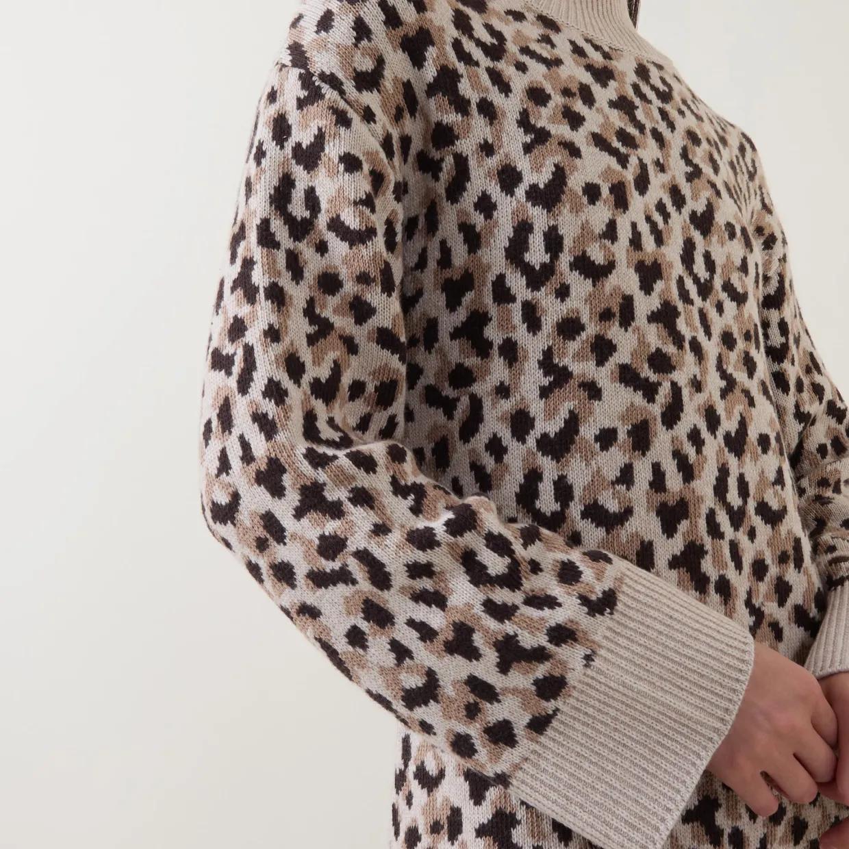 Juliana Leopard Print Knitted Dress