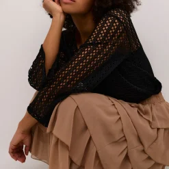 New KAFFE Juliane Tiered High-Rise Skirt