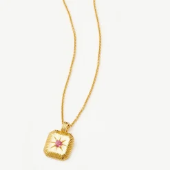 July Birthstone Pendant Necklace