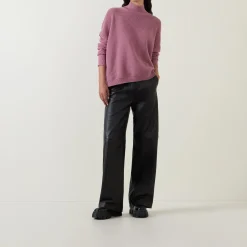 Kaia Ribbed Mock Neck Sweater