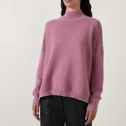 Kaia Ribbed Mock Neck Sweater