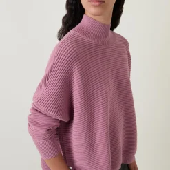 Kaia Ribbed Mock Neck Sweater