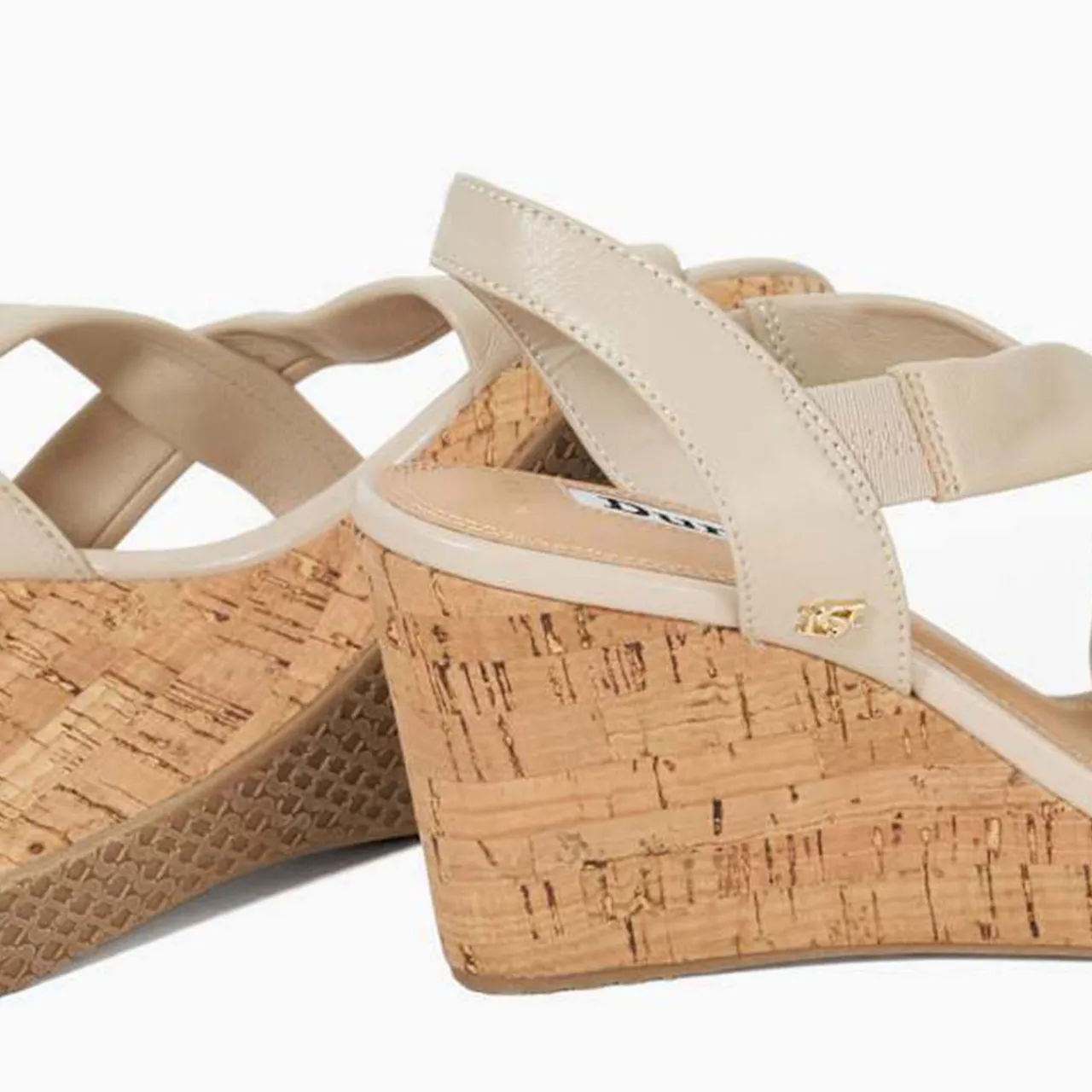 Online DUNE LONDON Kamies Wide-Fit Cork Heeled Wedges