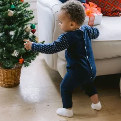 Keane Knitted Fairisle Bodysuit & Hat Two-Piece Set