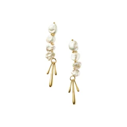 Keishi Pearl Sculptural Drop Earrings