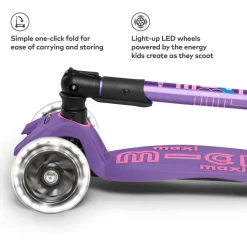 Outlet MICRO SCOOTERS Kids Maxi Micro Deluxe Foldable LED Scooter
