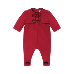 Kiki Tartan Bow Babygrow