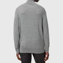 Hot ALLSAINTS Kilburn Ramskull Logo Half-Zip Sweater