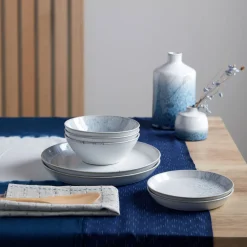 Kiln Blue 12 Piece Tableware Set