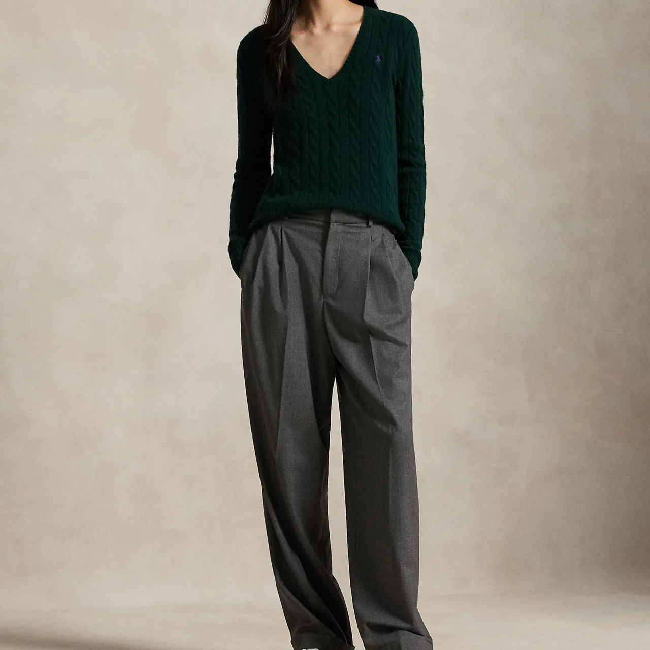 Online POLO RALPH LAUREN Kimberly Pony Player Logo Cable Knit Sweater